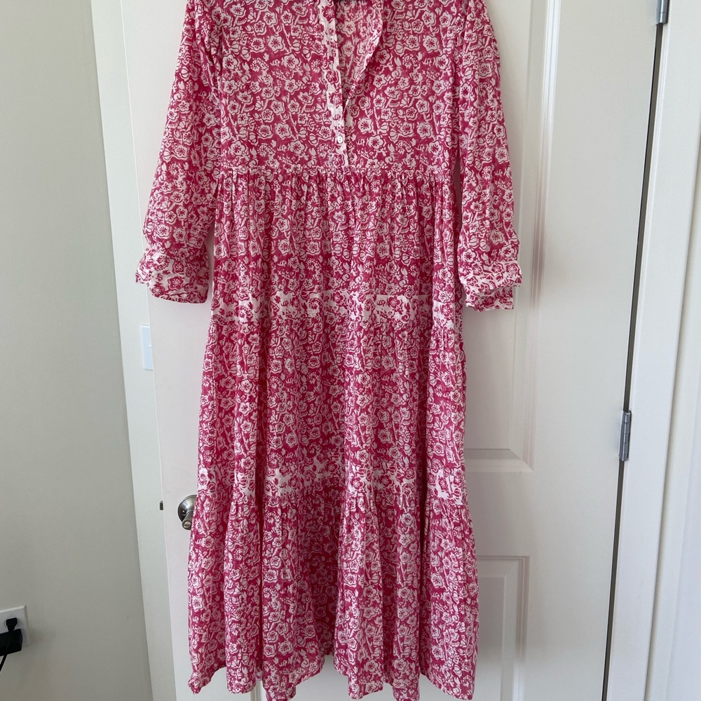 Ro’s Garden pink long sleeve maxi dress